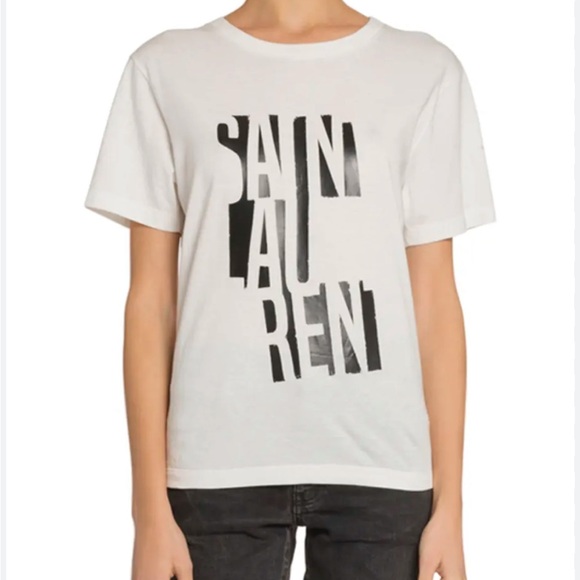 Saint Laurent Tops - Saint Laurent graphic tee shirt 100% cotton
